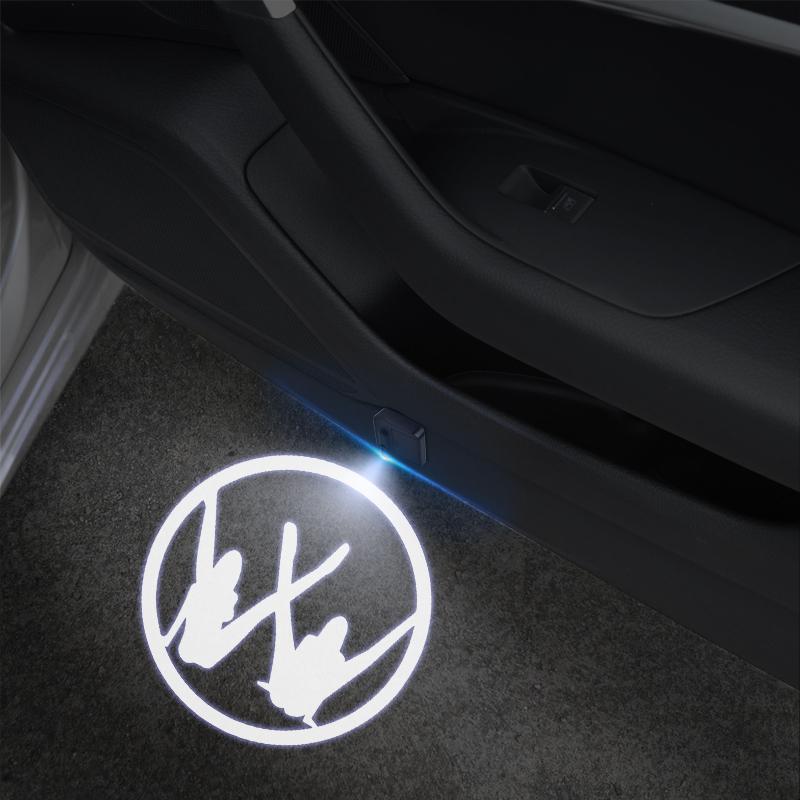 For R32 Sexy Girl Emblem MK3 MK4 MK5 MK6 MK7 tiguan Touran Car Door Light Welcome Lamp Wireless Laser Projector Auto Decoration