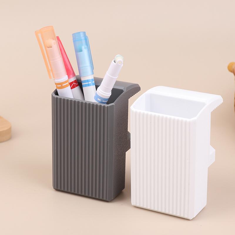 Clip On Desk Edge Pen Holder Organizer - Wide Clamping No Screws Office Home Storage for Workplace Teaching Supplies