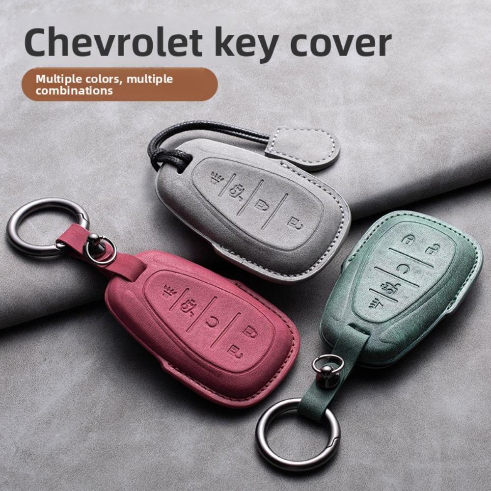 Premium for Nappa Leather Key Cover for Chevy Malibu XL Equinox Blazer Camaro Car Keys