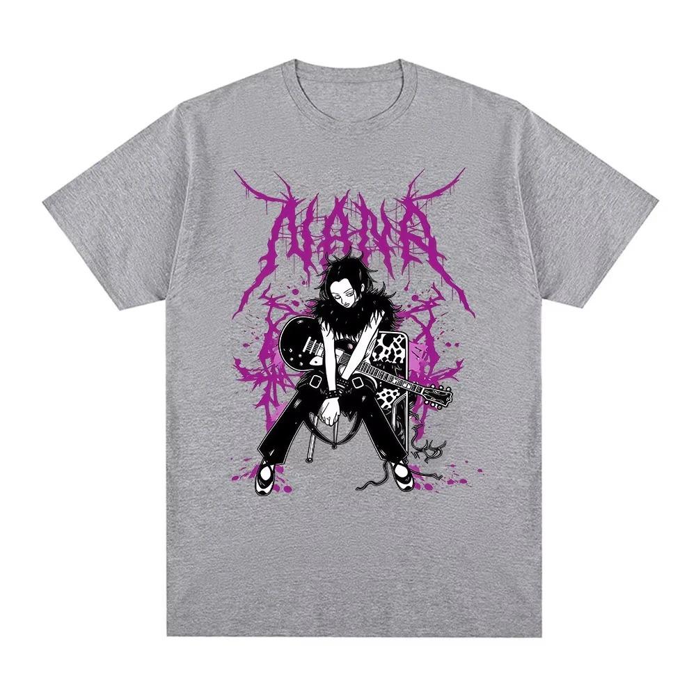 Anime Nana Osaki Černé kameny grafika Bavlna Y2k Tričko dámské Pánské Letní prodyšné Japonská Manga unisex Krátký rukáv