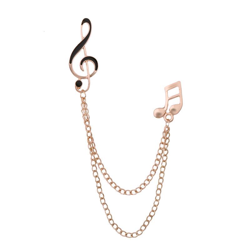 

Music Note Tassel Brooch: Versatile Lapel Pin for Men’s Suits & Women’s Shirt Collars золотий