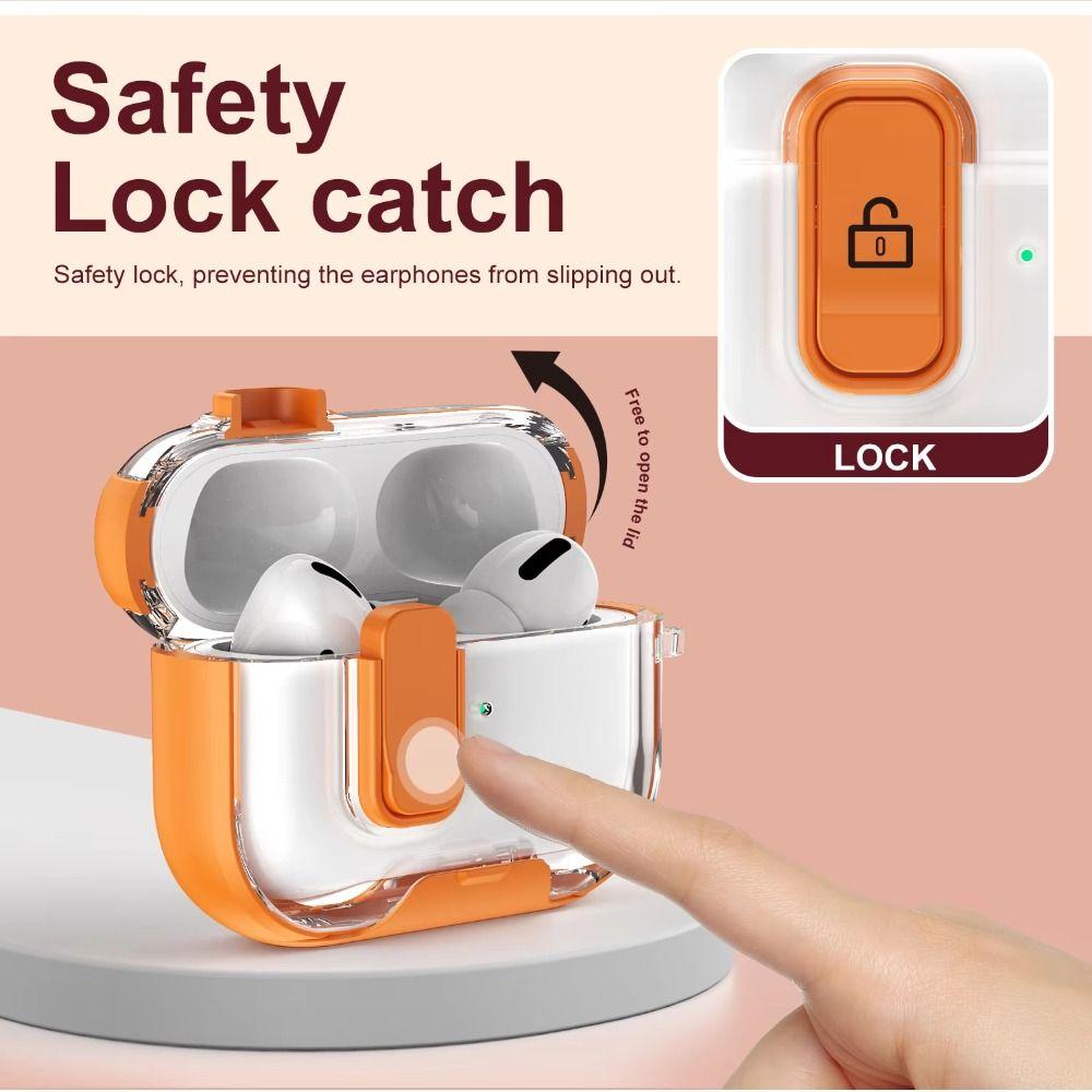 with Keychain Earphone Case Transparent Clear Shell for AirPods Pro 3 Headphone Accessories