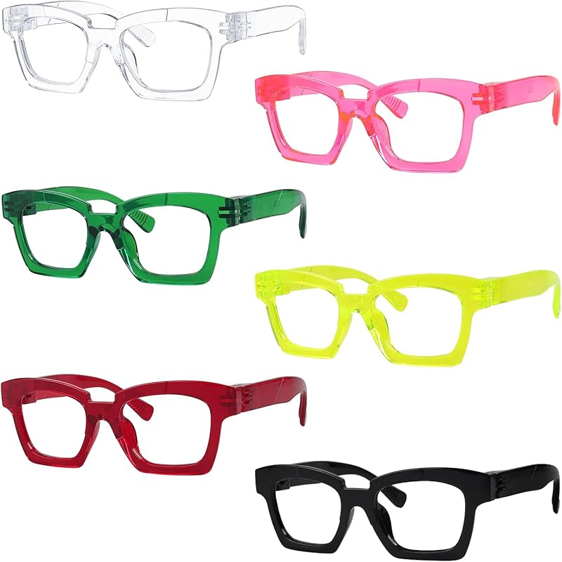Eyekepper Metalless Screwless Spring Hinges Reading Glasses for Women 6 Pack Ladies Readers Cheaters 0.5 x