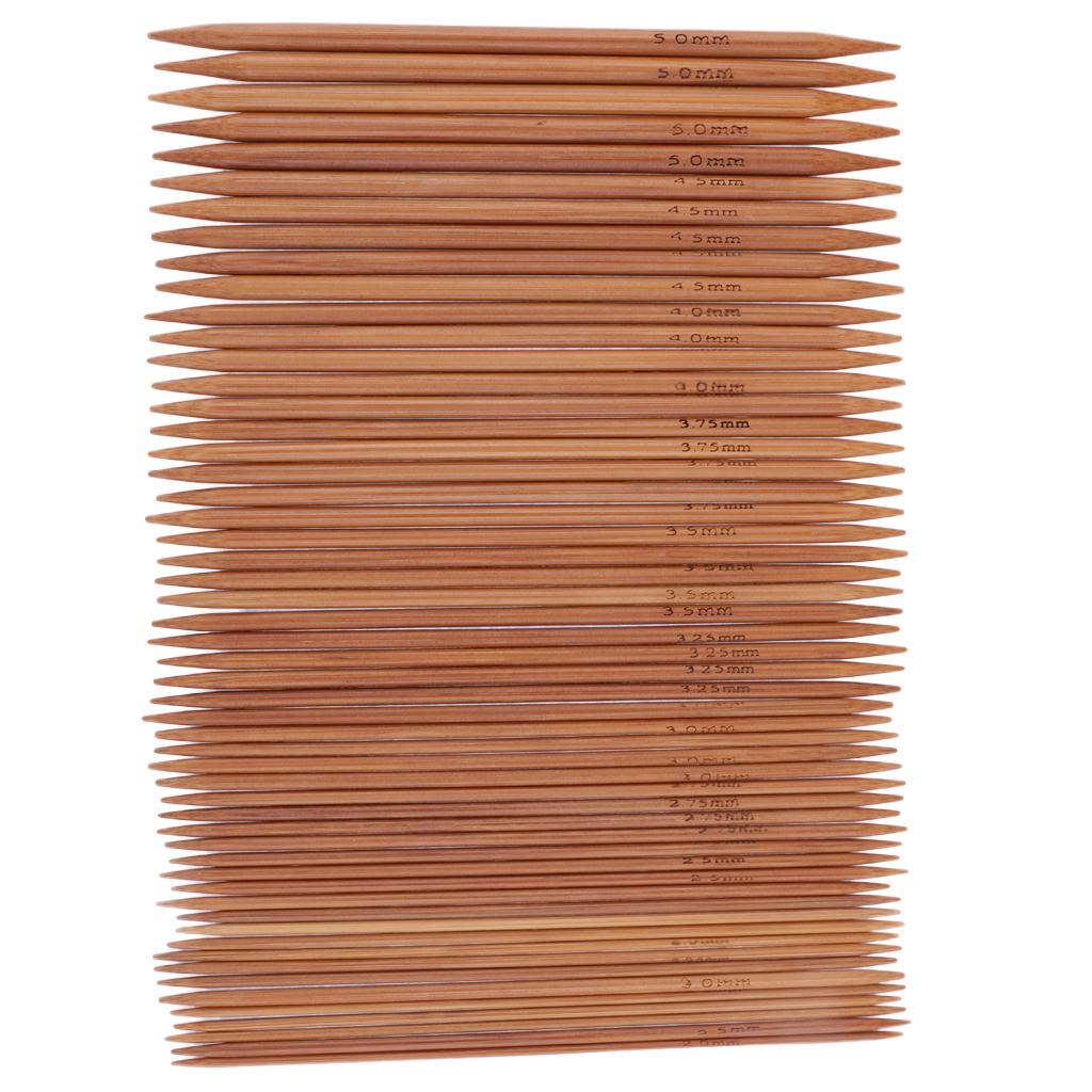 Multi-size Bamboo Knitting Set Double Pointed Knit Tools for Circular Crochet DIY Needlework Crafting Home Textiles