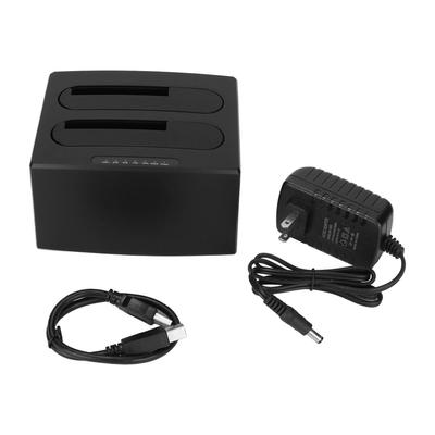 Festplattenleser USB 3.0 zu SATA I II III Dual Bay Externe HDD Dockingstation Offline Klon Kopie