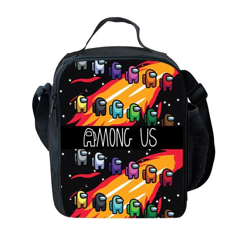 Stilvolles und lustiges dreiteiliges Rucksack-Set für Kinder mit geometrischen Mustern