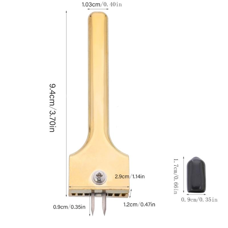 Leather Punch Tool Easy to Use Adjustable Fork Punch DIY Leather Tool Magnetic Buckle Installation Tool