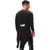 Mens Circus Ringmaster Costume Long Sleeve Metallic Lapel Showman Jacket Halloween Theme Party Tailcoat