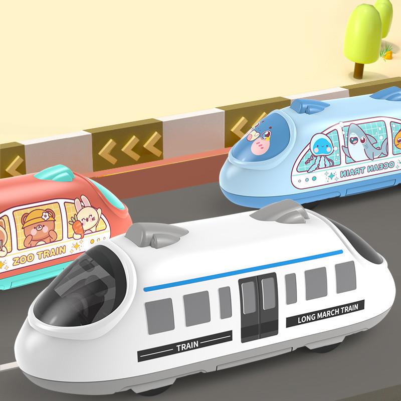 Children's High-speed Train Toy Car Inertial Train Harmony Express Train Model Boy Gift Wholesale Plastic/plasticine Material
