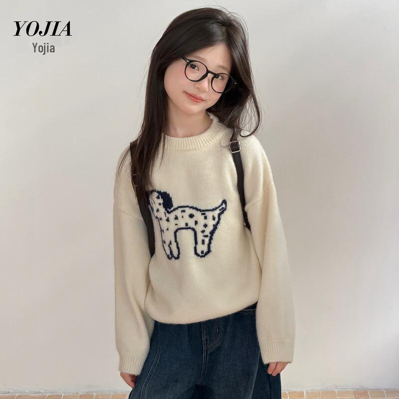 YOJIA Girls' Thickened Thermal Knit Pullover