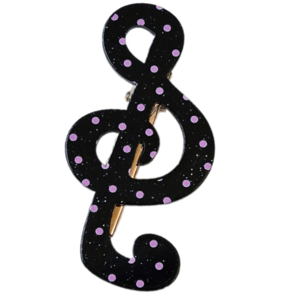 Stylish Striped Star Musical Note Resin Hair Clip For Women Girls Fashion Accessories
