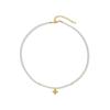 French Niche Soft And Beautiful Simple And Compact Commuter Imitation Pearl Cross Pendant Temperament Short Necklace Collarbone Chain Women
