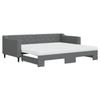 VidaXL Daybed with Trundle and Mattress Dark Grey 90x200 Cm Fabric 3197445