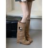 Thick-heeled Boots for Women But Over the Knee 2025 Autumn and Winter New Women's Boots Sleeve Pants Boots Square Head Boots High Heels