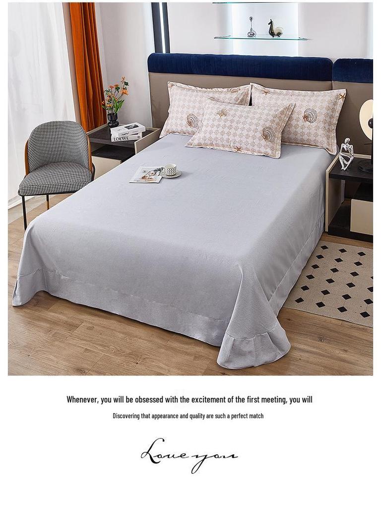 Pastoral Cotton Duvet Cover Set: Men's & Women's All-Season 4-Piece Bedding with Bed and Fitted Sheets
