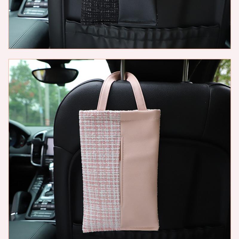 Luxury Elegant Small Fragrance Style Hanging Backseat Car Tissue Box
