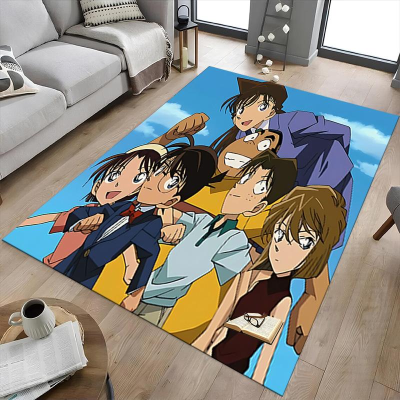 1pc Detective Conan Adventure Carpet for Playroom Bedroom Living Room Sofa Home Decor,kids Game Area Rug Non-slip Floor Mat Y72325