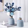 Nordic Ceramic Vase with Hemp Rope – Decorative Bottle for Living Room & Office