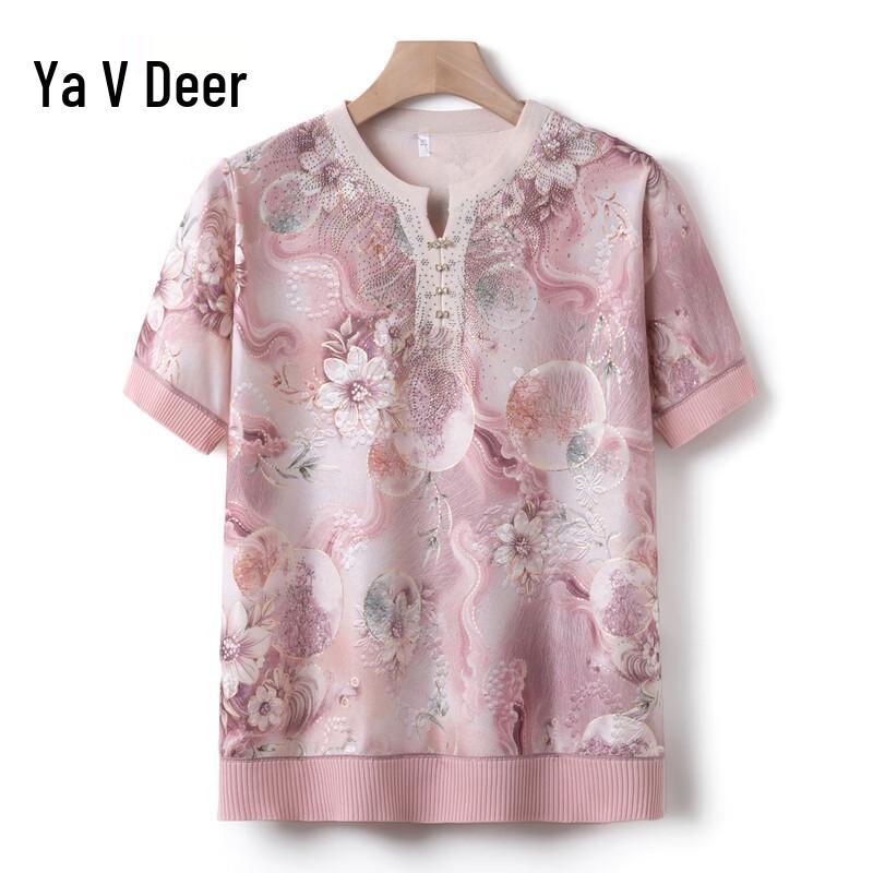 Yalu Women s Ice Silk Short-Sleeve Knit Top 3XL