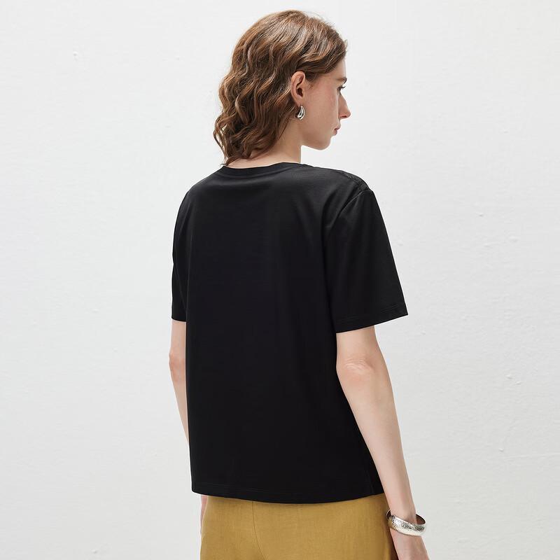 Kemeng Boka Damen Kurzarm-T-Shirt aus Maulbeerseide