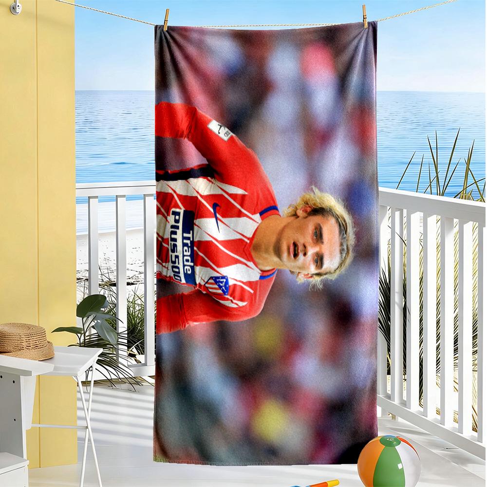 Atletico Madrid Player Beach Towel Super Soft & Absorbent Comfortable Lightweight