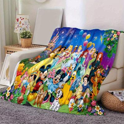 Mickey and Minnie Cartoon Blanket: Adorable, Warm, and Perfect for Home Decoration  Living Room, Travel, and All Seasons Christmas Décor