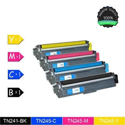 Pack de Tóner Compatible - BROTHER - TN241/TN245 - 4 Colores - Alta Calidad - 2500 Páginas Negro
