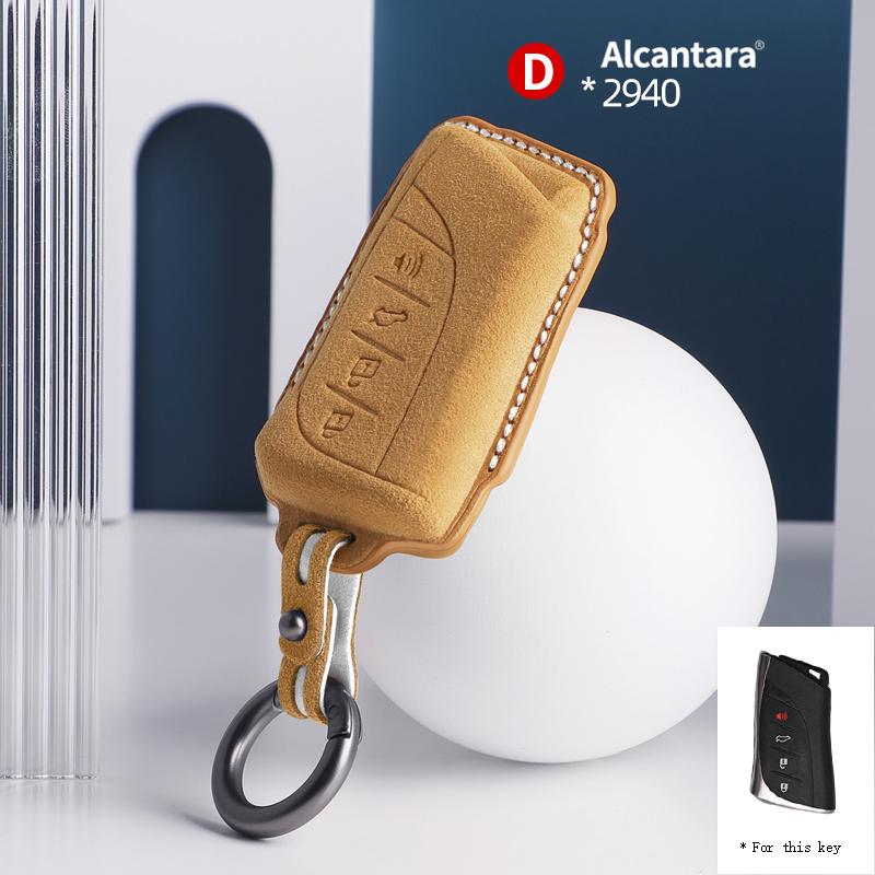 New Suede Key Case Car Key Cover Shell For For Lexus ES NX GS RX UX250 UX260 ES350 LC500 3/4 Button Remote Key Holder Keychain