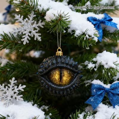 Dragon's Eye Christmas Ornament Mystic Dragon Eye 2D Flat Acrylic Xmas Tree