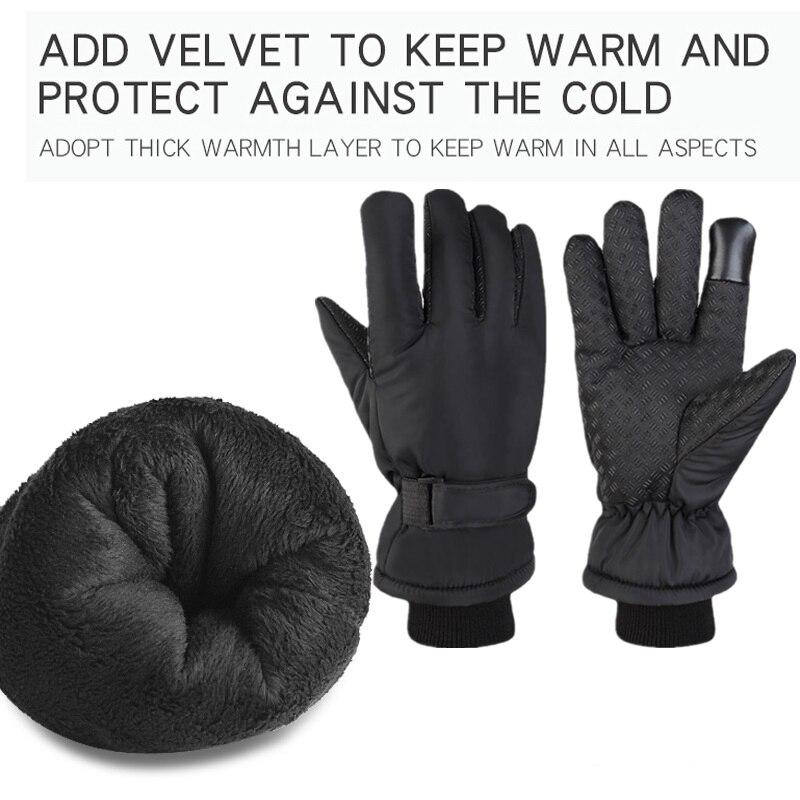 1pair Winter Ski Gloves Waterproof Windproof Outdoor Sport Cycling Bike Bicycle Motorcycle Hiking Camping Hand Warm Gloves