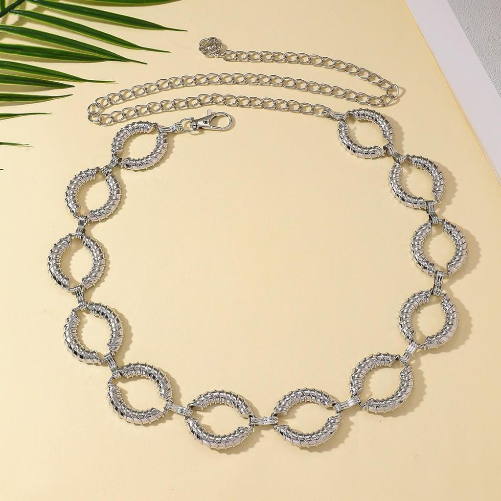 Bohemian Retro Metal Waist Chain for Women - Ethnic Style Body Jewelry