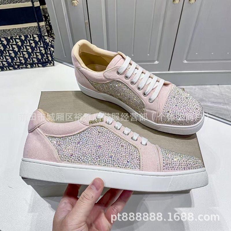 Klinknagel schoenen rode zool neus stud voetbalschoenen casual koppel trend mode veelzijdig veterschoenen board schoenen