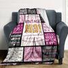 95Th Birthday Celebration Lightweight Blanket Comfortable Ure Throw For Sofa Couch Office Bed Picnics for All Occasions Digital Print Gift Y28