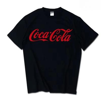 Klassiek Cocacola Logo Print T-shirt Unisex Unisex Casual Los Katoen Korte Mouw T-shirt Retro Streetwear Unisex Tops