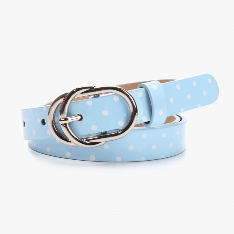 Womens Slim PU Leather Belt With Polka Dot Design Y2K Sweet Style Waistband Jeans Casual Fashion Accessory In Multiple