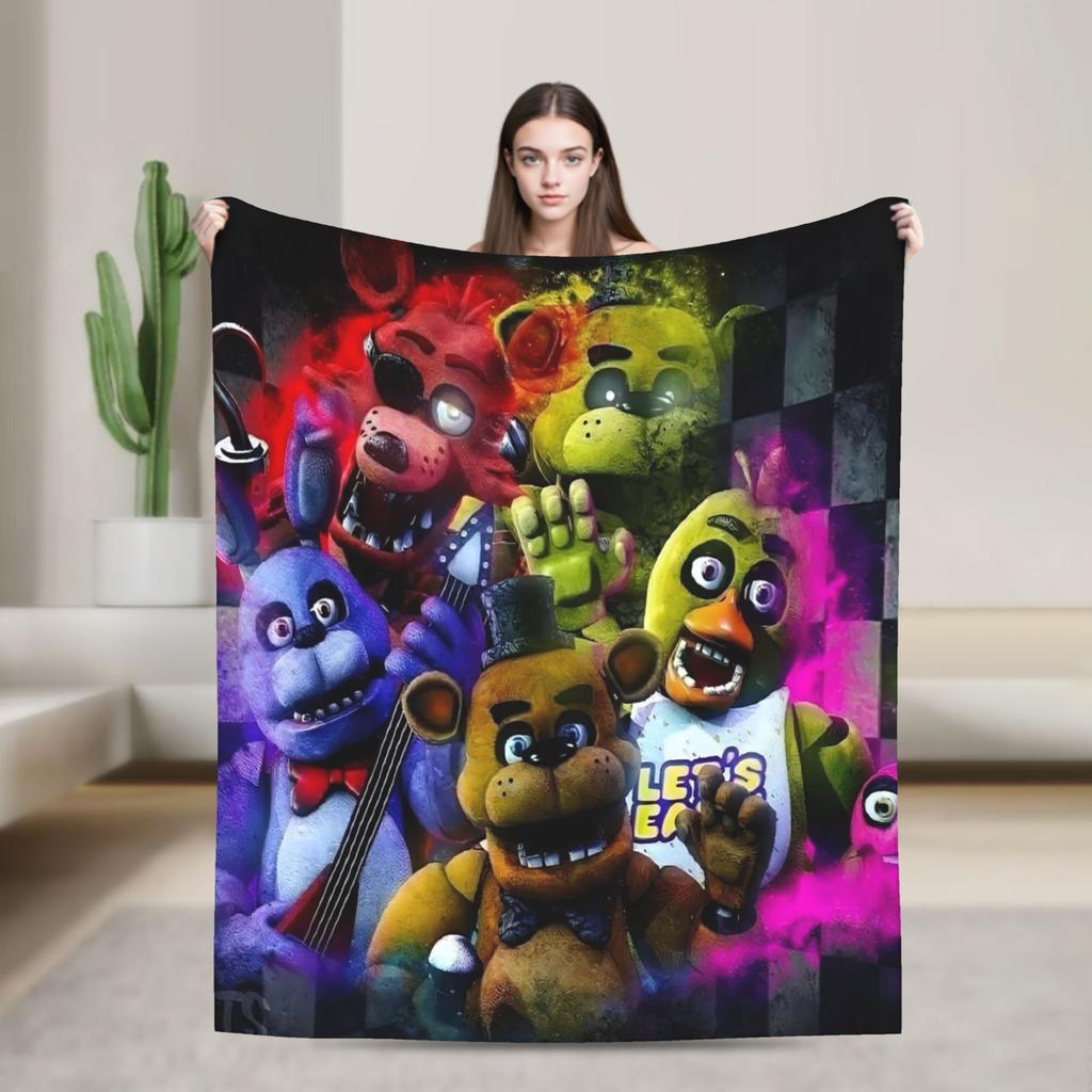 At F-Freddys Blanket Warm Comfortable Plush Bedding Throws For Kids Adult Couch Chair Sofa Bed Flannel Bedspread Bed Cover