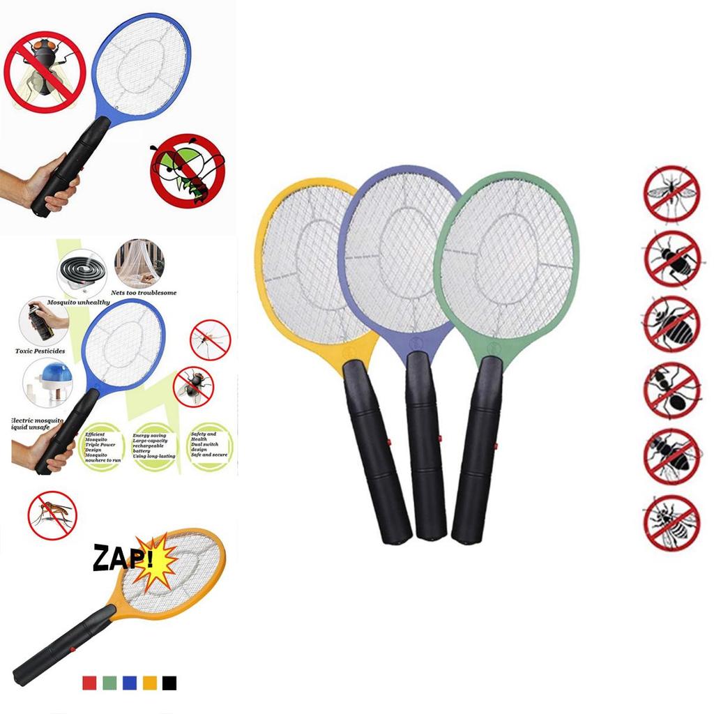 Handheld Fly Electric Swatter Zapper Use Insect Racket Bug Killers Mosquito