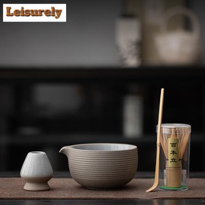 Ancient Pottery Tea Set Complete Set Matcha Beater Tea Brush Japanese Matcha Set Kit Tea Maker Tea Ceremonial for Beverage Shop