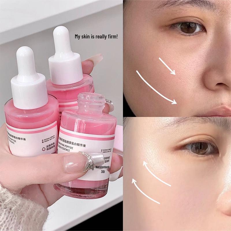 DN Salmon Pink Peptide Collagen Serum: Brightens Skin, Enhances Radiance, Easily Absorbed.