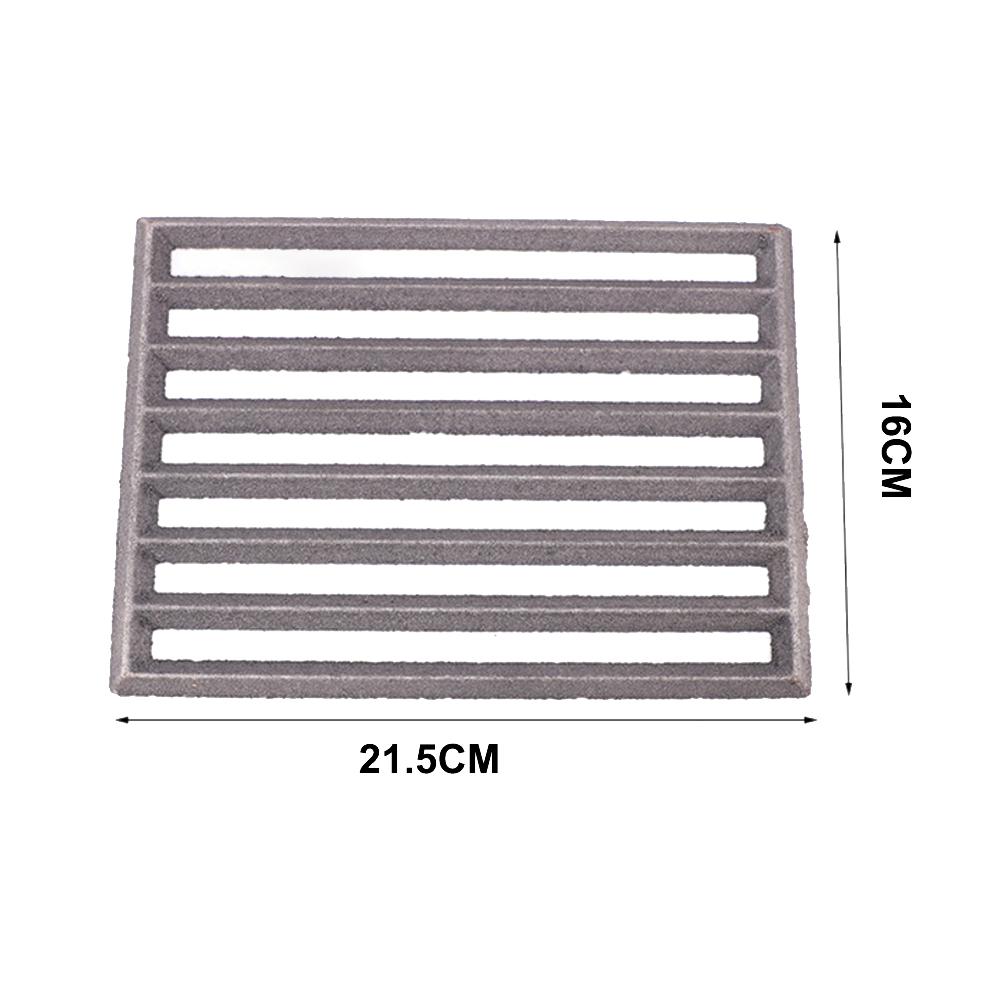 1pc Cast Iron Square Grill Grate Furnace Bottom Grate For Raw Iron Furnace Stove Temperature Resistant Boiler Grate Fittings