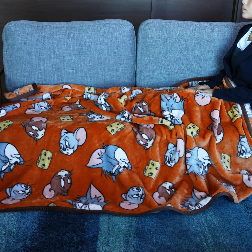 Marushin Blanket Tom and Jerry Warm Cheese H200 X W140cm Blanket Cute Fluffy Stylish Cold Weather Goods 4105059400 Approx.