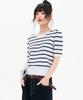 CHASECULT Women'S Striped Short Sleeve Summer Knit-Fbrg5673D01