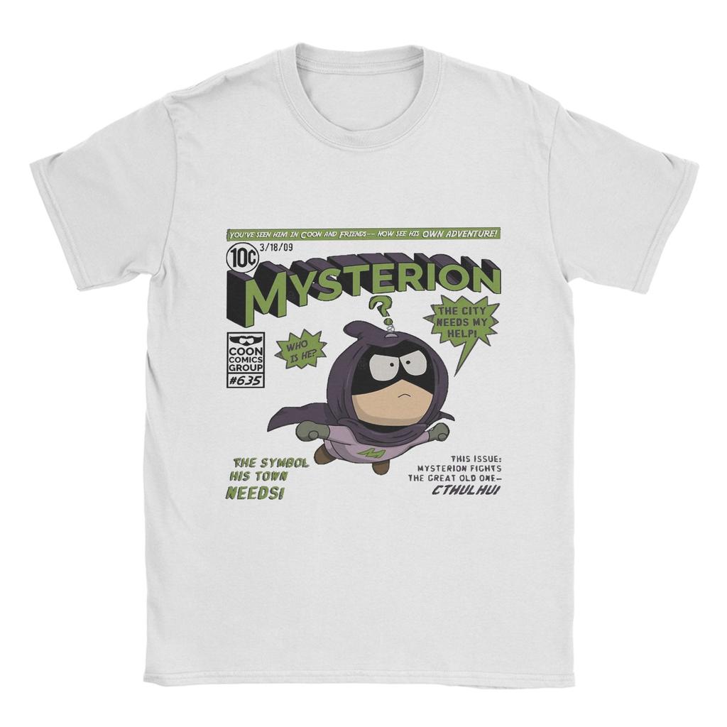 Leisure Souths Parks T-Shirts Men Round Neck 100% Cotton T Shirts Mysterion Short Sleeve Tee Shirt Plus Size Clothes