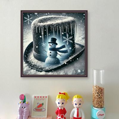 ערכת קרוס סטיץ חורפית מודפסת DIY 11CT סט יצירה רקמה קישוט לבית