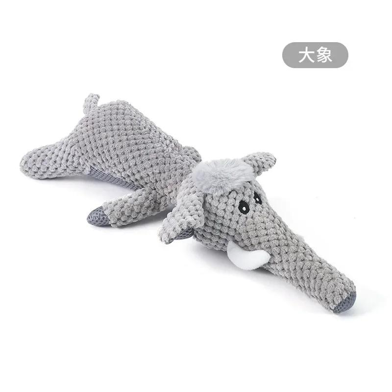 

Pet Dog Plush Sound Pet Toy Lion Elephant Wolf Interactive Training Bite Resistant Dog Toys
