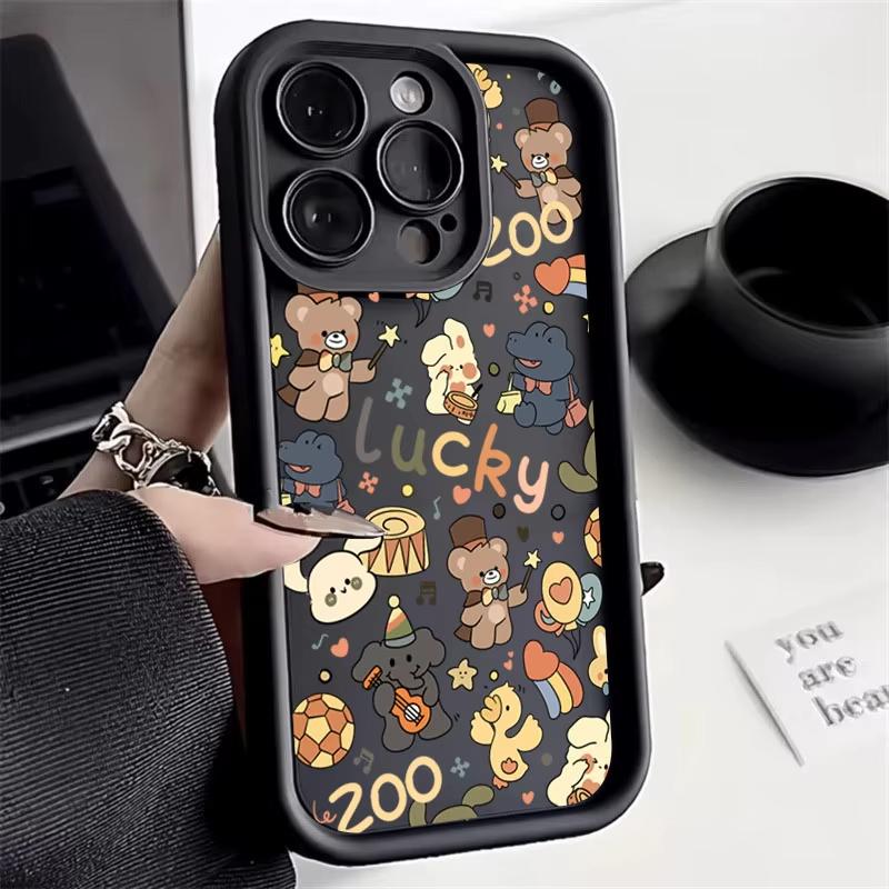 Cute Animal Party Bear Duck Silicone Case for Samsung Galaxy S25 Ultra S24 S23 S22 S21 S20 FE S21 Plus A55 A54 A35 A15 Cover