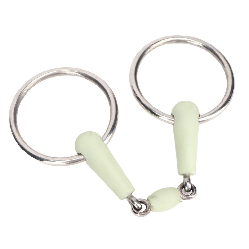 Horse Mouth Bit Stainless Steel Ring Middle Rubber Rustproof Loose Ring Horse Mouth Bit