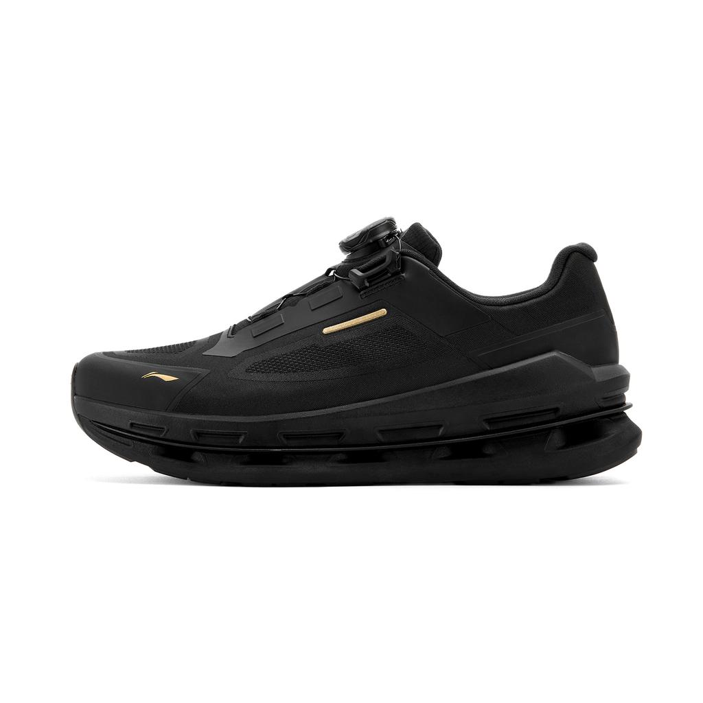 Li Ning Cushioning Slip Resistant Abrasion Resistant Breathable Support Rebound Low top Casual Shoes Women's Black AGLV264-2