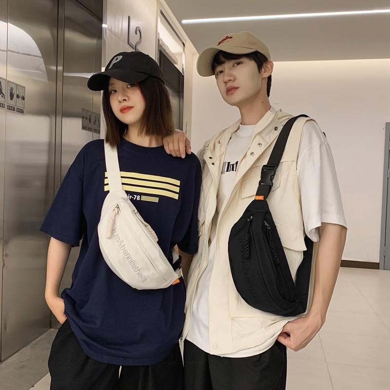 Chest Bag Men Women's Crossbody Bag Waist Bag Student Embroidered Satchel