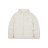 MLB New York Yankees Solid Color Short Zip Puffer Jacket Women Jackets White 3FDJB0736-50CRS